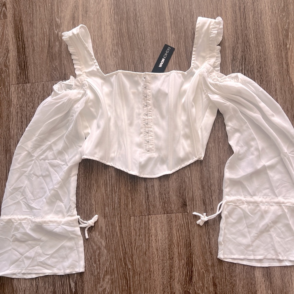 NWT Fashion Nova Corset off shoulder top